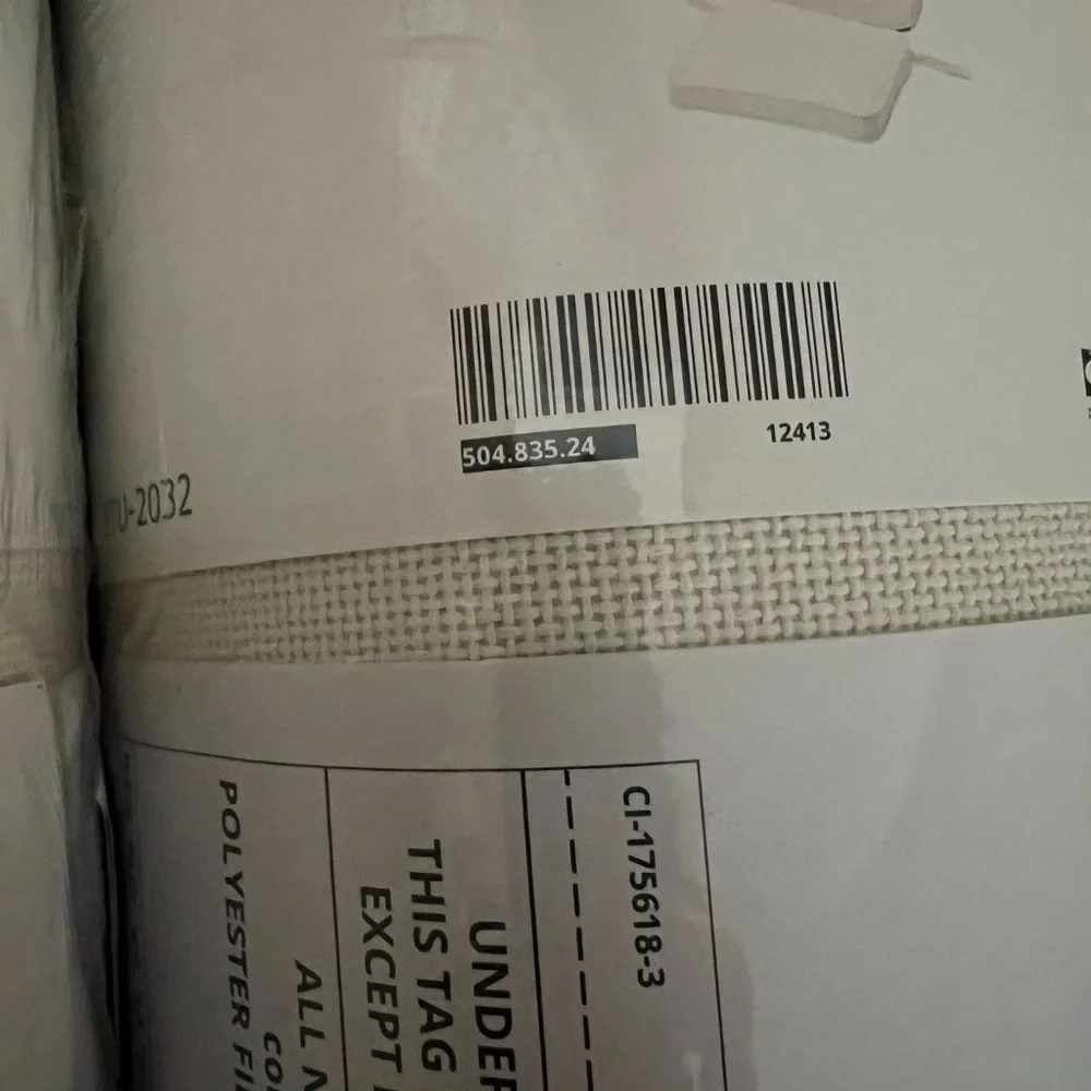 IKEA JÄRPÖN 504.835.24 Cover for seat/back pad, outdoor white 45 5/8x17 3/4“